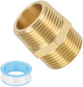 PATIKIL 3/4" G Male x 3/4" NPT Male Brass Pipe Fitting, Pipe Extension Connectors Reducer Adapter for Air LP Gas with PTFE Tape - 1PCS
