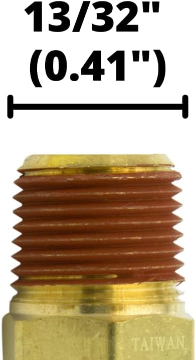 3/8" Push-in Air Brake x 1/8" NPTF Male Brass D.O.T Fitting | 31868-06-02