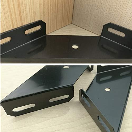 Corner Brace Bracket, 2 PCS Corner Bracket Brace Plate Trapezoid Flange Angle Bracket Heavy Duty Bed Frame Accessories Furniture Fastener Joint Corner Connector, Metal Bed Gusset 230x 92x 71mm Black