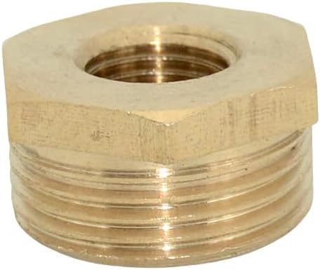 2pcs 1/4"" NPT Male To 3/4" NPT Female Brass Reducer Thread Hex Bushing Brass Threaded Pipe Fitting,Hex Reducing Convert Adapter Pipe Fitting (1/4"*3/4")