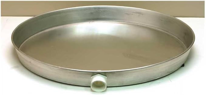 Camco 20810 26" ID x 2.25" Deep Aluminum Water Heater Drain Pan with PVC Fitting