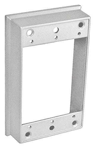 Sealproof Metallic 1-Gang Weatherproof Extension Ring, No Holes, Gray Electrical Box Extender