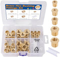 KOOTANS 25PCS Brass Hex Bushing Kit Brass Fittings Assortment 1/4" to 1/8", 3/8" to 1/8", 3/8" to 1/4", 1/2" to 1/4", 1/2" to 3/8" NPT Reducer Pipe Fittings Adapter Fitting