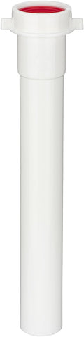 (1 Pack) Yariwiz White Sink Drain Extension Thread Pipe1 1/2 Inch x 12 inch Length for Kitchen Sink Drain Pipe Tubular KSD-005W