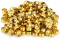 GASHER 200PCS Brass Compression Fitting, Brass Compression Sleeve Ferrules 1/4" Tube OD
