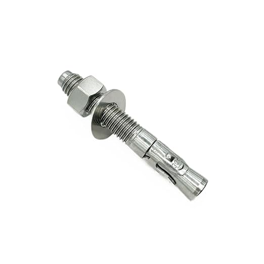 Wedge Anchors – Heavy-Duty 304 Stainless Steel Expansion Bolts for Concrete & Masonry, Rust-Resistant & Durable - 5/8" X 4-1/4" - 10 Pack