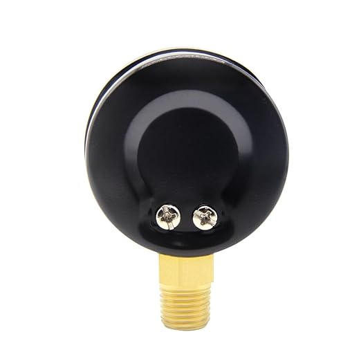 Pressure Gauge 0-30PSI 1/4" NPT Male Brass Bottom Mount 2" Dial Stainless Steel Case Include 1/2" NPT and 3/8" NPT Connector Universal Multifunctional