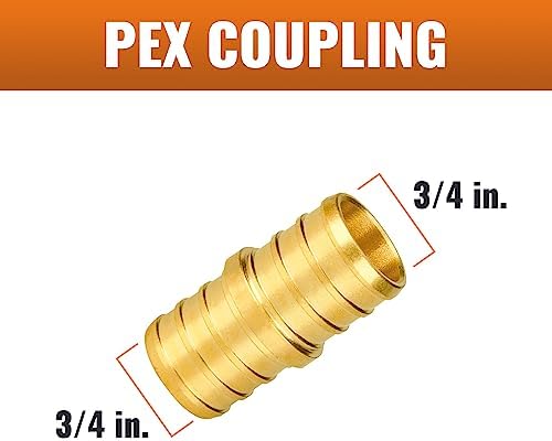 SUNGATOR 5-Pack 3/4 Inch PEX Coupling Fittings
