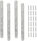 4 Pack 10 Inch Stainless Steel Flat Plate Straight Bracket