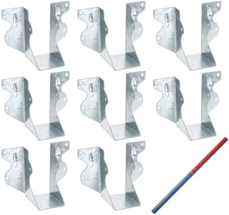 uxcell 8 Pcs Joist Hanger, 2"x4" Galvanized Steel Double Shear Face Mount Joist Hanger Brackets for Rafter, Wood Construction, Connector for Roof, Deck, Ceiling Joists, 1.73" Inner Width