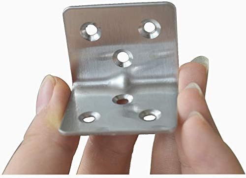 40Pcs 1.2”x1.2”Stainless Steel Corner Brackets 1.5”Wide Small Angle Bracket