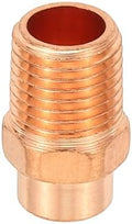 PATIKIL 1/4" Male Adapter Fitting with C x M Connections, Copper Pipe Fittings with Sweat Solder X FNPT Connection Threaded Tubing Connector for Residential, Commercial