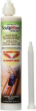 System Three SculpWood Paste Wood Epoxy Filler, UTAH Cartridge, 8.4oz