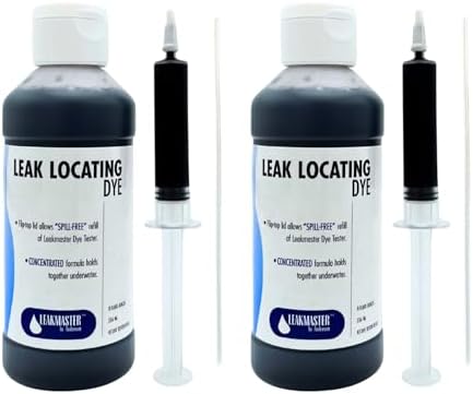 Leakmaster Pool Leak Detection Kit – 8 oz Blue Dye with Reusable Syringe – High-Visibility Leak Finder for Pools, Hot Tubs & Spas – 40+ Refills– Professional Water Tracing Tool (2 Pack)