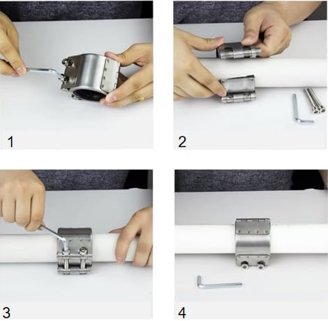 Pipe Repair clamp,Leak Sealer,Emergency Pipe Repair Kit for Plastic and Metal Pipes (158mm-161mm/6 inch)