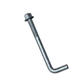 Sandbaggy 1" x 12" Threaded Concrete Anchor L-Bolts (Nuts & Washers Included) - Hot Dipped Galvanized - Sill Plate, Base Plate, Masonry, Wood, Cement Anchors, J Bolt (30, 1" x 12")
