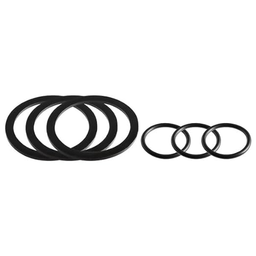 Lever and Twist Waste Valve Repair Kit, 3.5 Inch, with O-Rings and Gaskets, Plumbing Replacement Parts, 6 Pieces