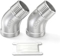 TAISHER 2PCS 304 Stainless Steel 45 Degree elbow,1-1/4“ NPT Female Pipe to 1-1/4” NPT Male Pipe Fitting