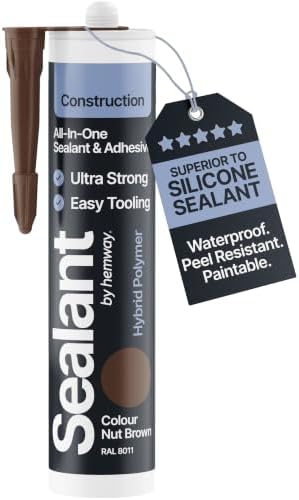 Hemway Construction Nut Brown Sealant & Adhesive - 300ml 1 Pack