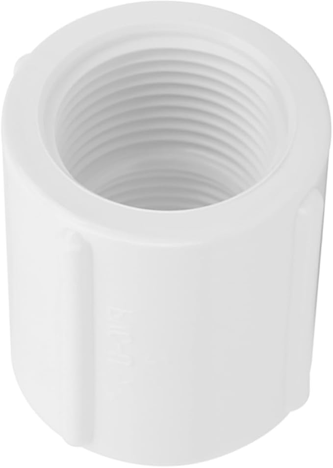 10Pack 3/4" Double Female Thread PVC Pipe Coupling Adapter Pipe Fitting Connector (F x F) SCH40 3/4Inch PVC Female Threaded Pipe Coupling for Sprinkler,Irrigation,Swimming Pools
