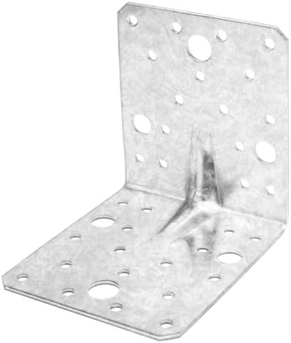 4 Pack 4x4 Galvanized Steel L Angle Bracket for Wood 90 Degree Corner Brace
