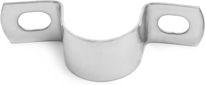 VIKKSAER 10Pcs U-Bolt Clamp, 304 Stainless Steel U-Shaped Bracket, 2 Hole U-Tube Strap Clamp for Hose Clamp Pipe Clamp, 25mm (1 inch)