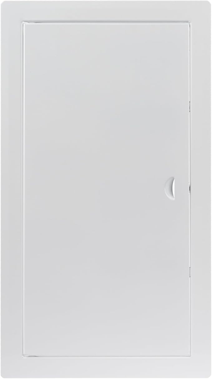 8x16 Inch White Access Panel – Metal Rectangular Wall & Ceiling Access Door for Plumbing Electrical HVAC – Easy Install Indoor Panel for Drywall, Home Improvement and Maintenance