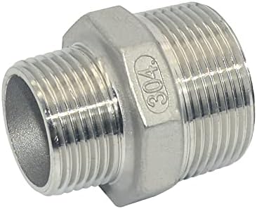 1-1/4" x 1" Male Threaded Reducing Nipple Fitting/Adapter,Stainless Steel SS304 NPT Pipe Hex Reducer