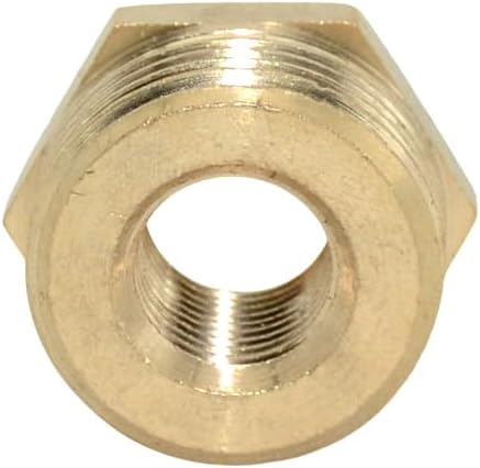 2pcs 1/4"" NPT Male To 3/4" NPT Female Brass Reducer Thread Hex Bushing Brass Threaded Pipe Fitting,Hex Reducing Convert Adapter Pipe Fitting (1/4"*3/4")