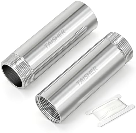 TAISHER 2Pcs Thickened Nipple Cast Pipe 3/4" MNPT x 3/4" FNPT, 6" Length