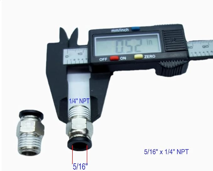 CDQBWQDJT 10 Pcs Pneumation Fitting 5/16" Tube OD Push To Connect X 1/4 NPT Pipe Male Connector