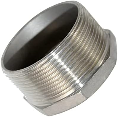1/4" Male NPT to 1/8" Female NPT Female Reducing/Reducer Bushing Pipe Fitting,Adapter,Stainless Steel SS 304 Hex Bushing (2" Male to 1" Female)