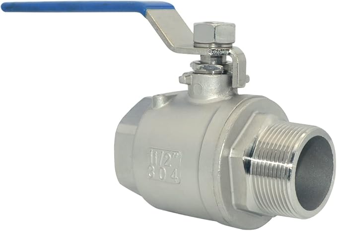 VARMHUS Full Port Ball Valve S304 Stainless Steel 304 Heavy Duty for Water, Oil, and Gas,1000WOG (1-1/2")