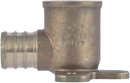 SharkBite 3/4 Inch Crimp x 1/2 Inch FNPT Crimp 90 Degree Drop Ear Elbow, Pack of 25, Brass Plumbing Fitting, PEX Pipe, PE-RT, UC342LF