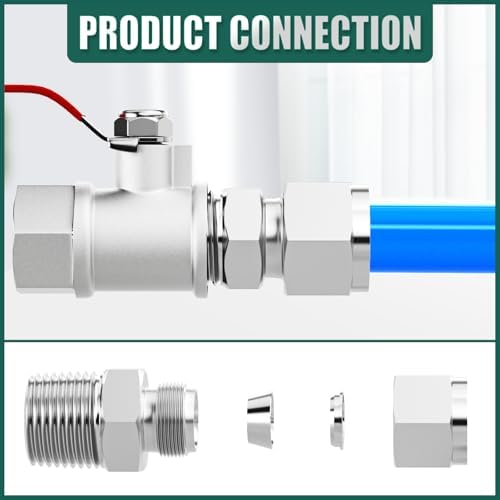 1PCS 304 Forging of Stainless Steel Compression Tube Pipe Fitting Connector, 1" Tube OD x 3/4" NPT Male Straight Adapter for fuel/air/liquid/oil/gas/vacuum pipelines
