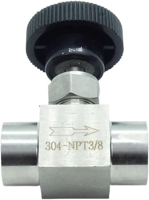 1 Piece Stainless Steel 304 Instrument Gas Needle Valve 3/8" NPT Female x 3/8 NPT Female