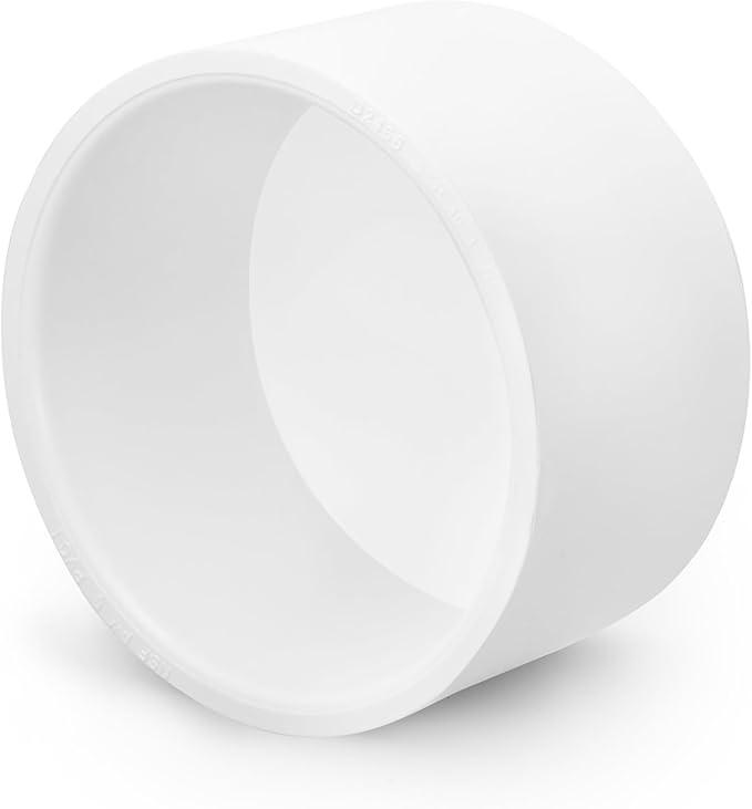 SCH40 PVC Cap 3 Inch - Fit Standard 3" SCH40 PVC Pipes (OD Approx. 3.5"), Zernmiarder Furniture Grade Pipe Caps, White Pipe Cover Fittings for Plumbing, DIY, Garden & Furniture - 1 Pc