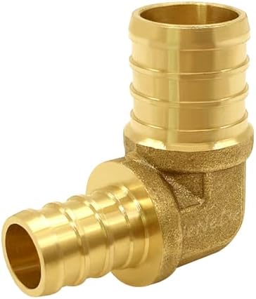 Uenede Brass 3/4 to 1/2 Inch PEX Reducer Elbow Coupling, 10PCS