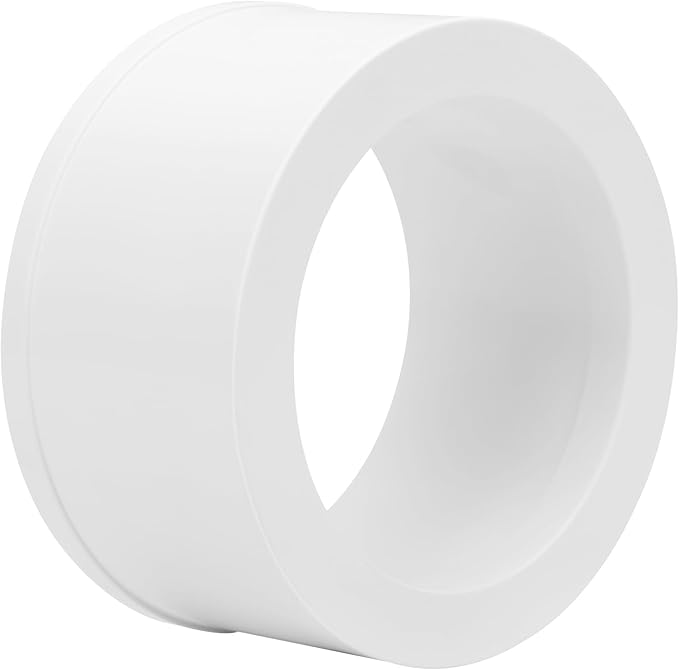4"x 3" PVC DWV Reducing Bush Adapter Pipe Fitting SCH40 PVC Reducer Bushing (Socket x Socket) PVC Pipe Reducing Bushing Fitting for Home Sewer Plumbing