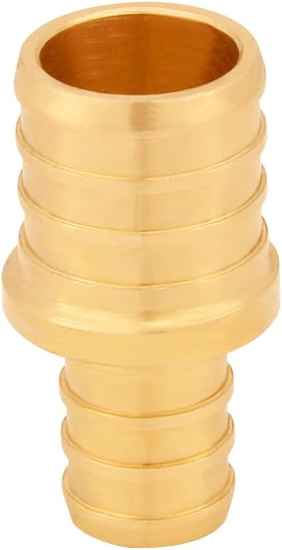 12PCS LF Brass 3/4 to 1/2 Inch PEX Reducer Barb Straight Coupling Pipe Crimp Fitting