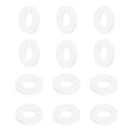 MECCANIXITY PTFE Flat Washers, 12Pack 20mm OD 10mm ID 3mm Thick Sealing Spacer Gasket Ring for Faucet Pipe Hose Bolt Machinery, White