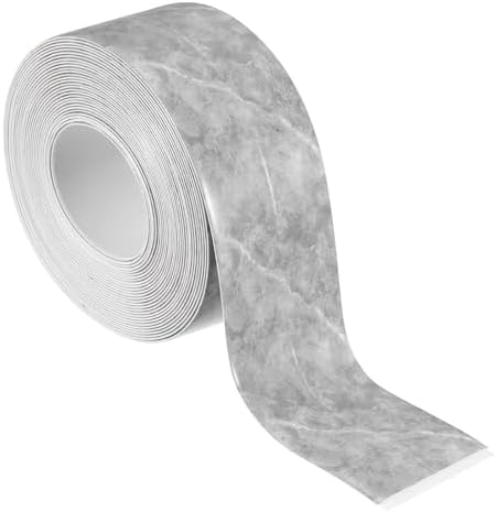 PATIKIL Caulk Tape 1.5" x 16 Ft, Self Adhesive Sealing Tape Waterproof Toilet Tub Caulk Sealant Strip Sealing Trim for Kitchen Bathroom Toilet Bathtub Sink Countertop, Dark Grey