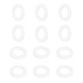 MECCANIXITY PTFE Flat Washers, 12Pack 22mm OD 12mm ID 2mm Thick Sealing Spacer Gasket Ring for Faucet Pipe Hose Bolt Machinery, White
