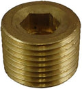 1/8" NPTF Brass Countersunk Internal Hex Head Male Pipe Thread Plug Fitting | 33155-02