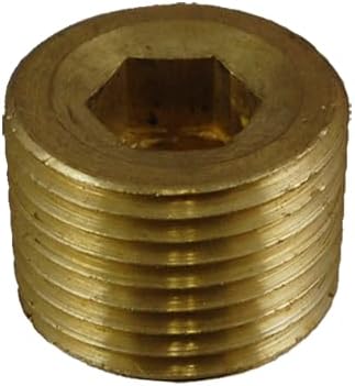 1/8" NPTF Brass Countersunk Internal Hex Head Male Pipe Thread Plug Fitting | 33155-02