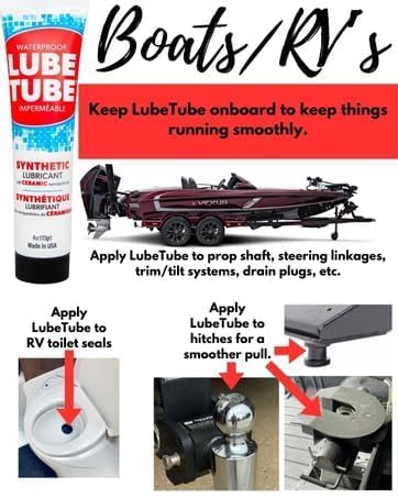 LubeTube 4oz (6 Pack) Multipurpose Synthetic Grease for Pool Equipment, Plumbing Fixtures, RV Toilets, Marine Systems, Machinery & Household Use – PFAS-Free, Food-Grade, Ceramic-Enhanced – Made in USA