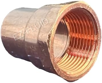 EZ-FLUID Plumbing 2" C X FIP LF Copper Female Adapter Pressure Copper Fittings,Sweat Solder Connection for Residential,Commercial Pipe. (1)