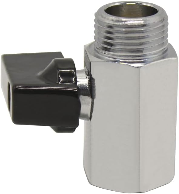 Brass Chrome Plating 1/2" NPT Male to 1/2" NPT Female Shut-Off Ball Valve for Water Fuel Air (Pack of 2)