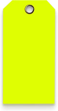 Tags 4 Less 15 Mil Waterproof Plastic Tags, Pack of 100 – 4” x 8” Heavy Duty Plastic Tags for Labeling, Outdoor Tagging, Equipment Labeling, Luggage, Valves & More (Fluorescent Yellow)