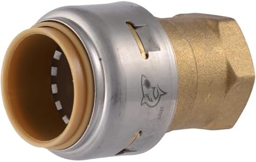 SharkBite Max 3/4 x 1/2 Inch FNPT Reducing Adapter, Push-to-Connect Brass Plumbing Fitting, UR092A